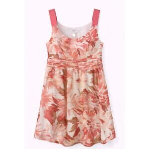 Loft Y2K Babydoll Dress Womens Size 0 Floral Empire Waist Cottagecore Whymsical